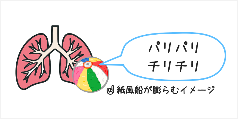 呼吸音の異常(副雑音）②捻髪音（Fine crackles）