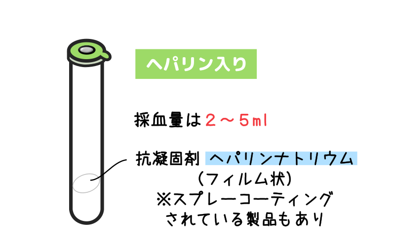 採血スピッツーヘパリン入り